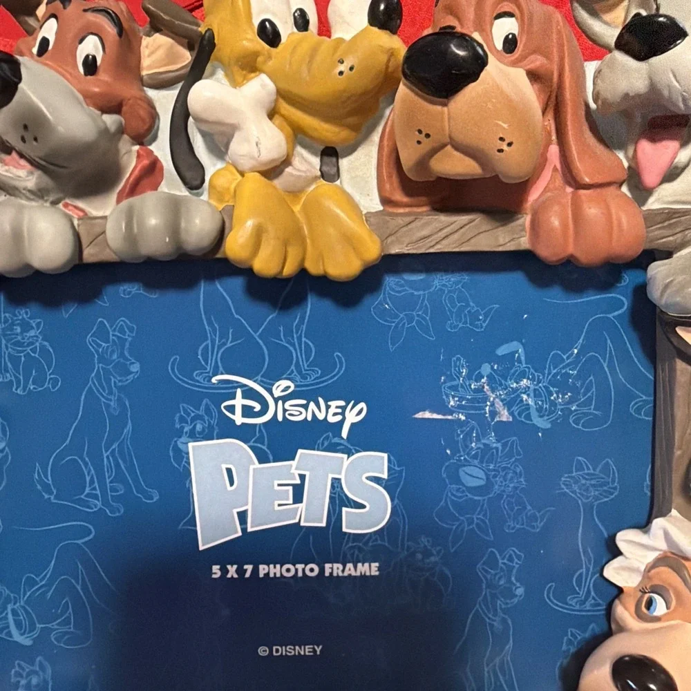 Disney Pets Dogs Photo Picture Frame 3D Lady Tramp Dalmatian 5 X 7 No Glass